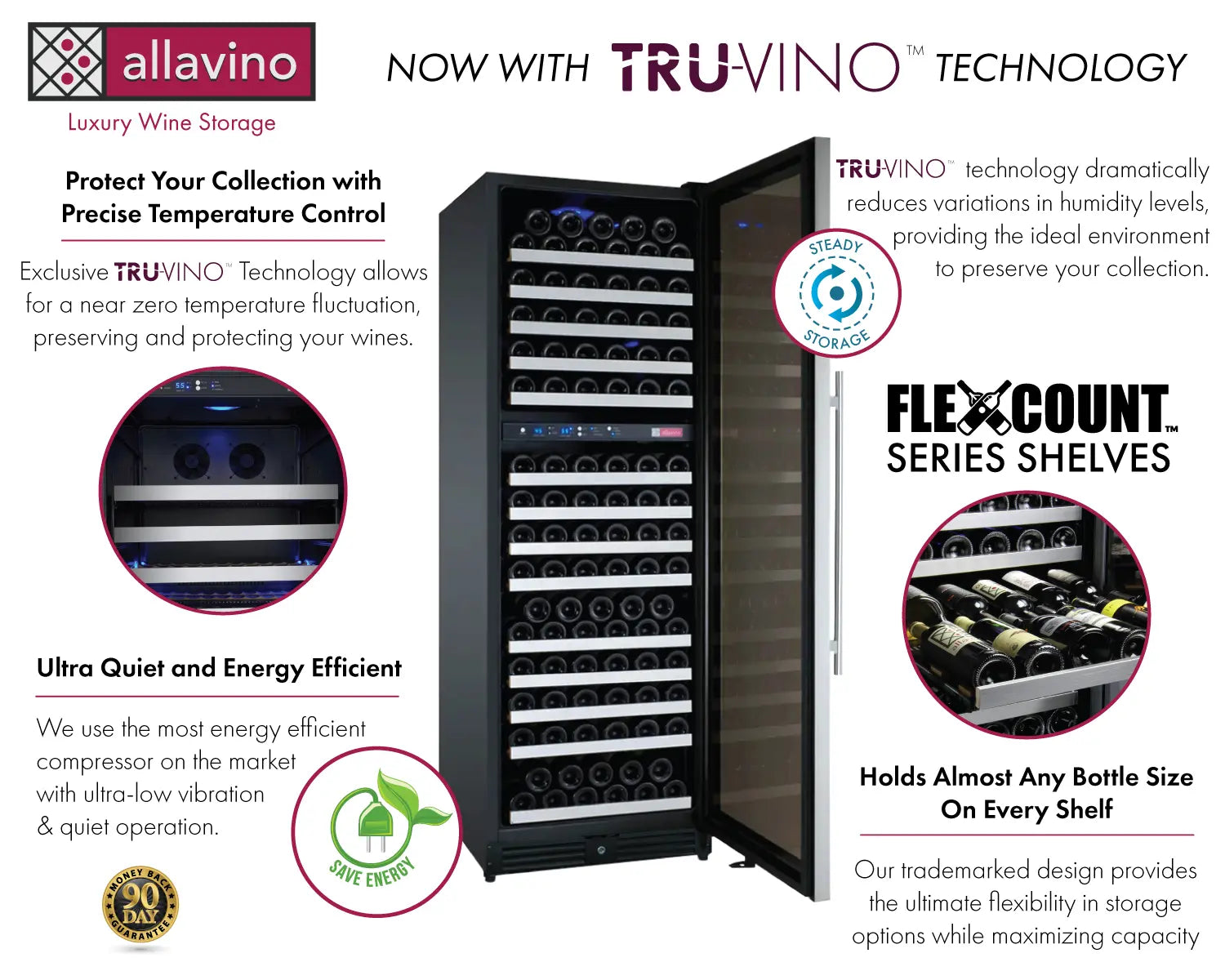 Allavino FlexCount Series 172-177 Bottle Wine Refrigerator