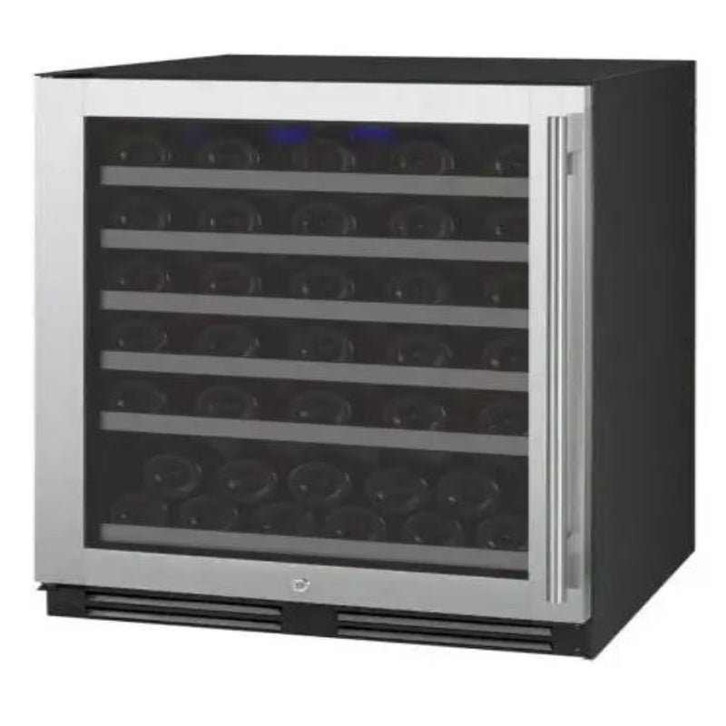 Allavino FlexCount Series 56 Bottle Dual Zone Built-In Wine Refrigerator with Stainless Steel Door